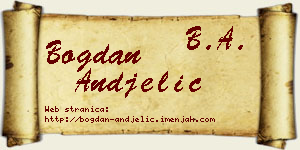 Bogdan Anđelić vizit kartica